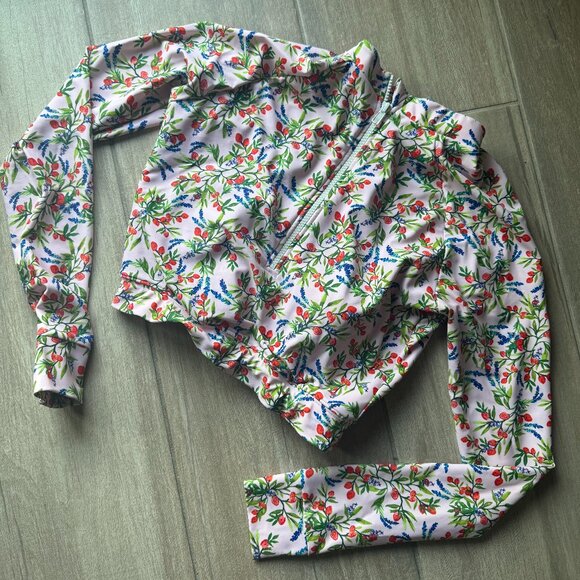 Mott 50 Strawberry Floral Long Sleeve Swim Top Rashguard – Women’s L - Picture 1 of 6